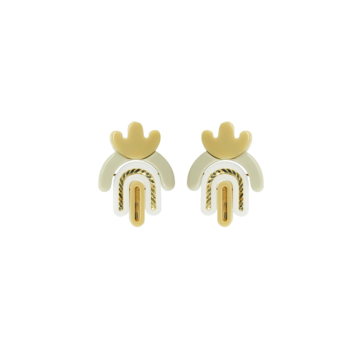 Bromelia Flower Earrings Acrylic