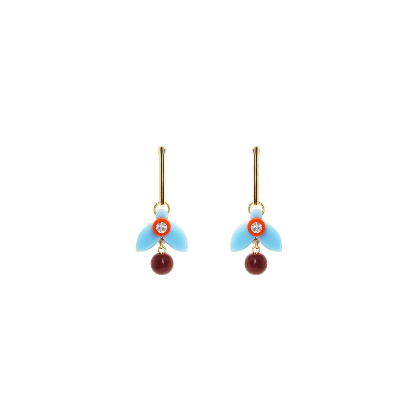 Stem Petunia Earrings Acrylic