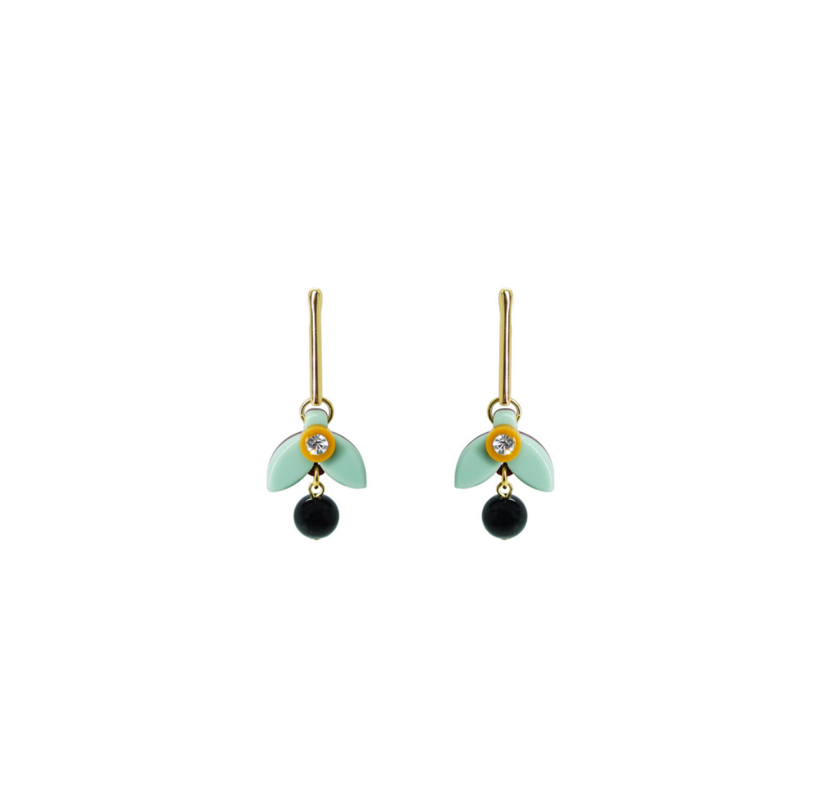 Stem Petunia Earrings Acrylic