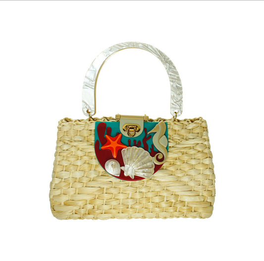 Handbag  Straw Deep Sea