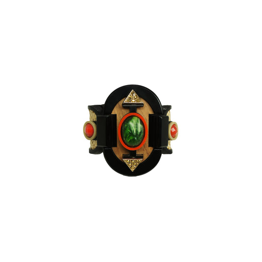 Handmade Acrylic Bracelet Ita Black - Neena Jewellery