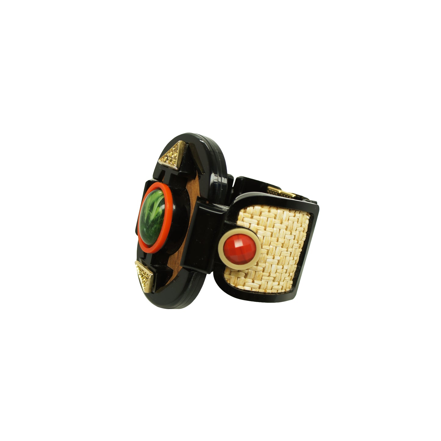 Handmade Acrylic Bracelet Ita Black - Neena Jewellery