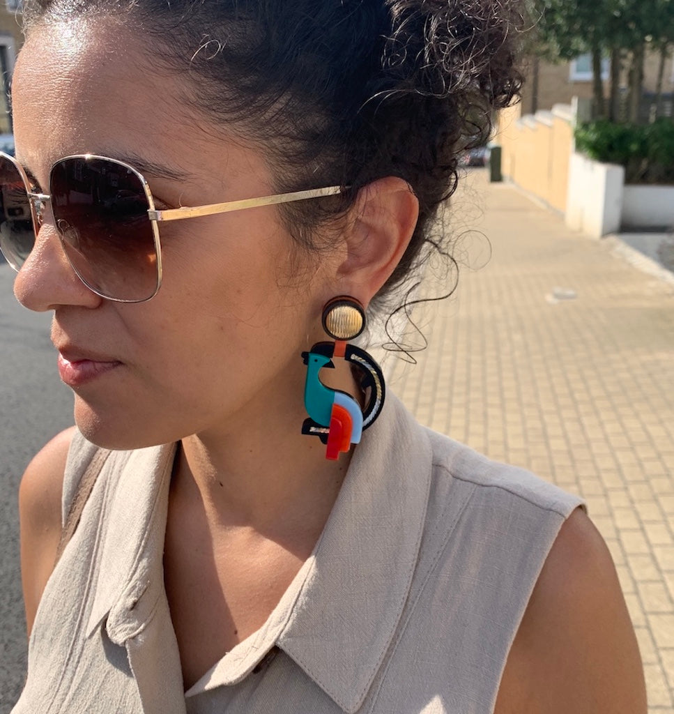 Quetzal Turquoise Earrings - Neena Jewellery