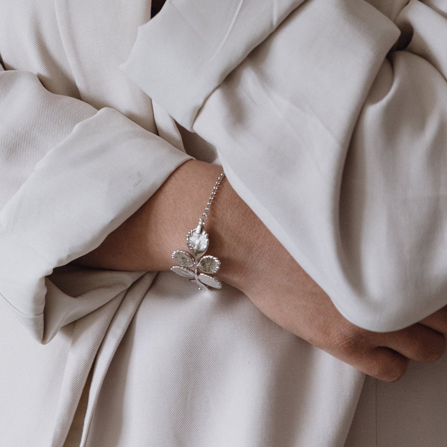 Rose Bush Bracelet - Silver - Neena Jewellery