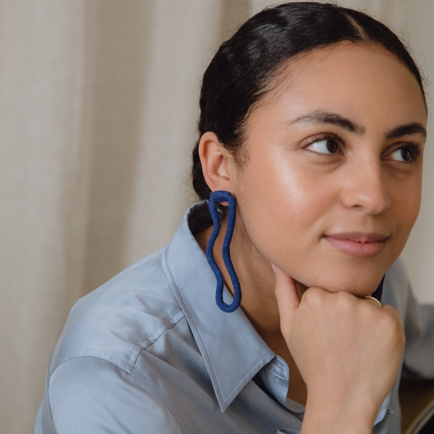 Blue Fluido Earrings - Neena Jewellery