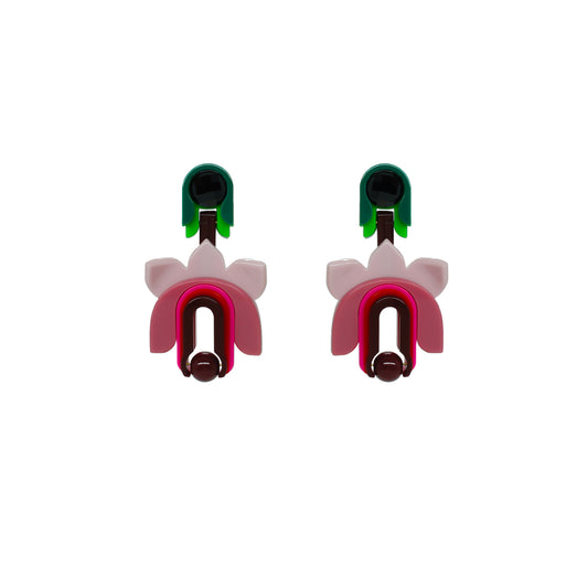 Lilium Pink Earrings - Neena Jewellery