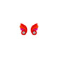 Mini Butterfly - Pink and Red Earrings