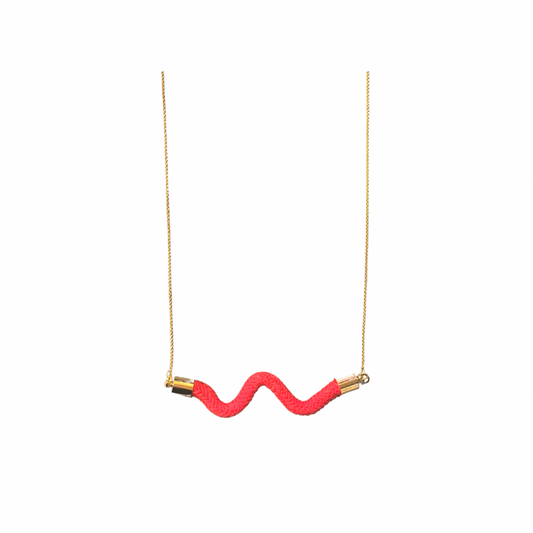 Wangari Cotton Necklace Red - Neena Jewellery