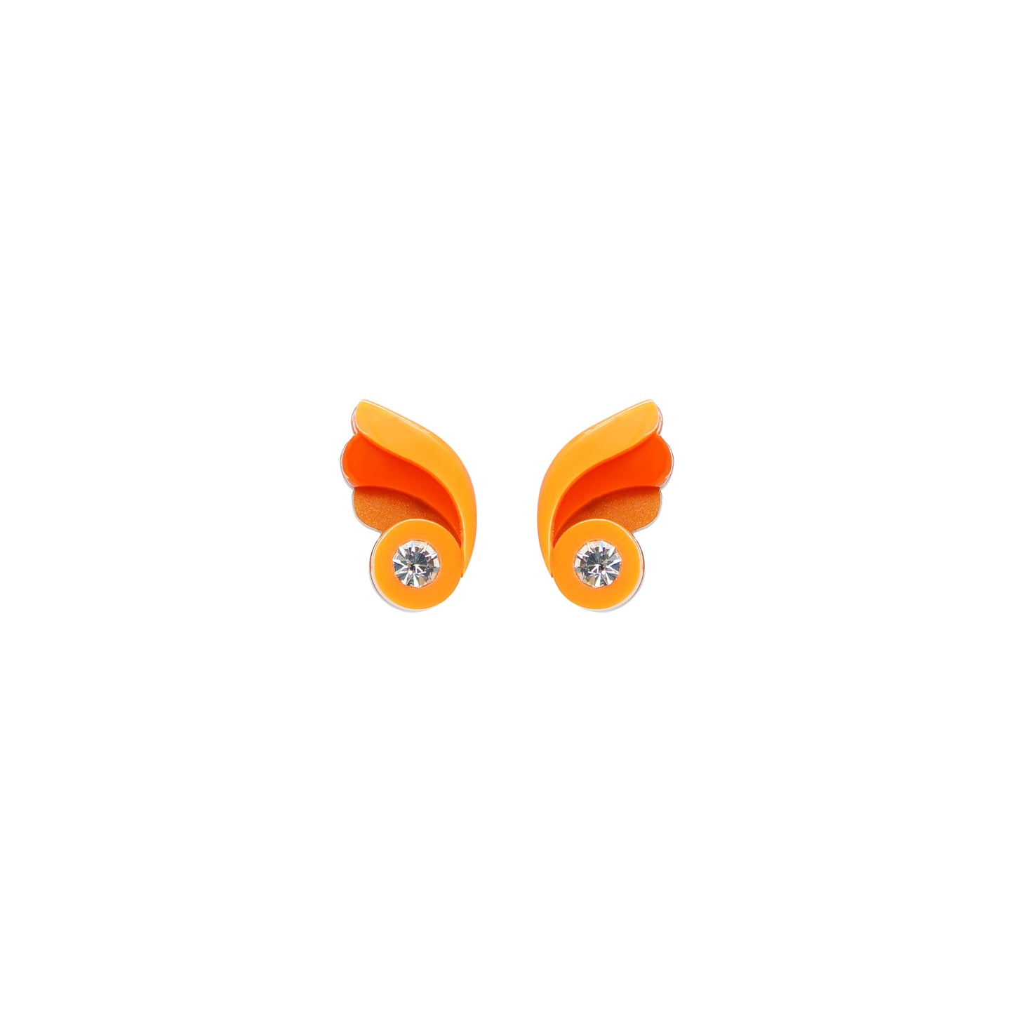 Mini Butterfly - Orange Earrings