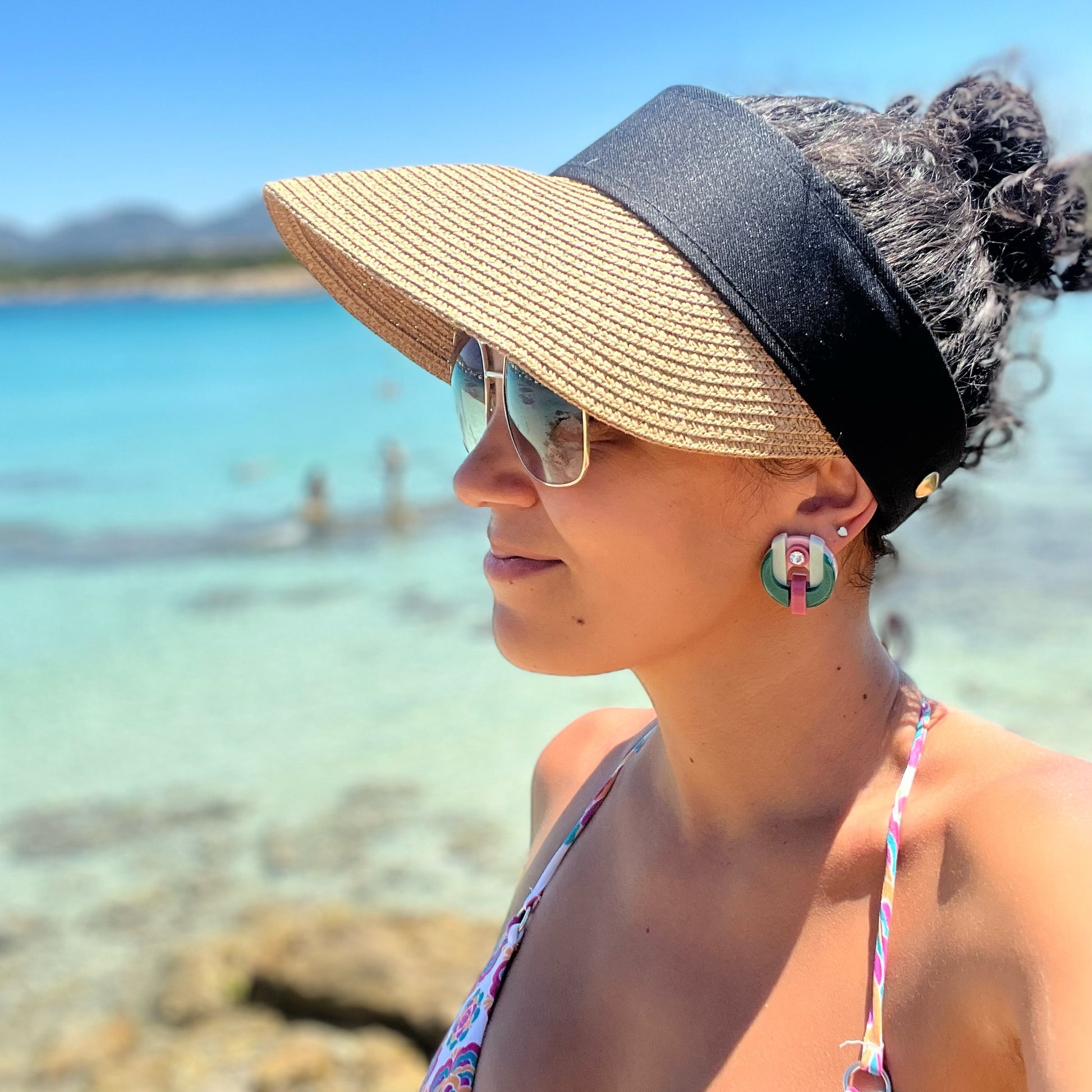 Short Protea - Pink & Purple Earrings - Neena Jewellery