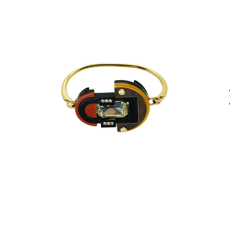 Deco Mirror Rectangular Stone Bracelet