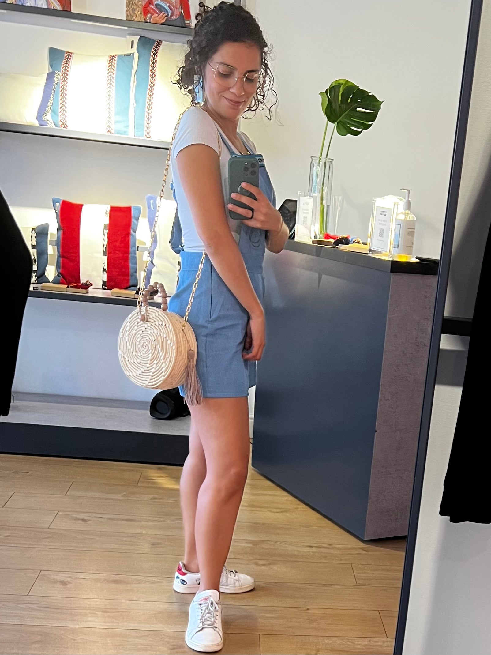 Babi Straw Bag Round - Nude - Neena Jewellery