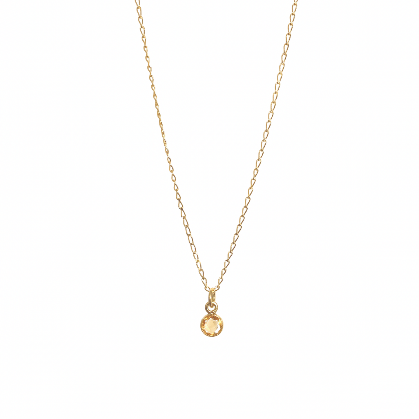 Citrine Charm Necklace - Neena Jewellery