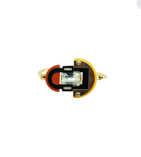 Deco Mirror Rectangular Stone Bracelet