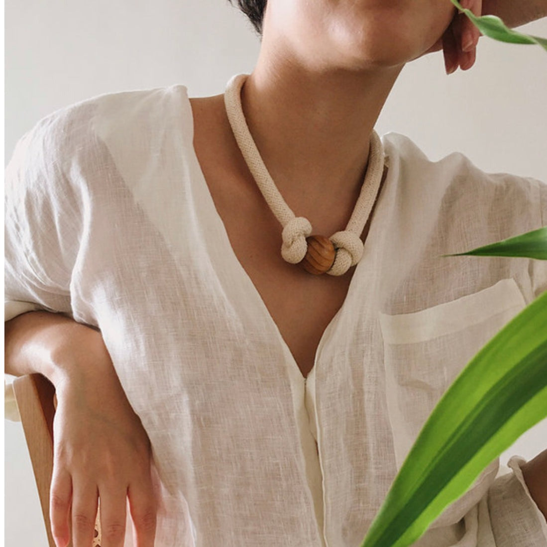 Triplice Dual Necklace/Belt Cru - Neena Jewellery