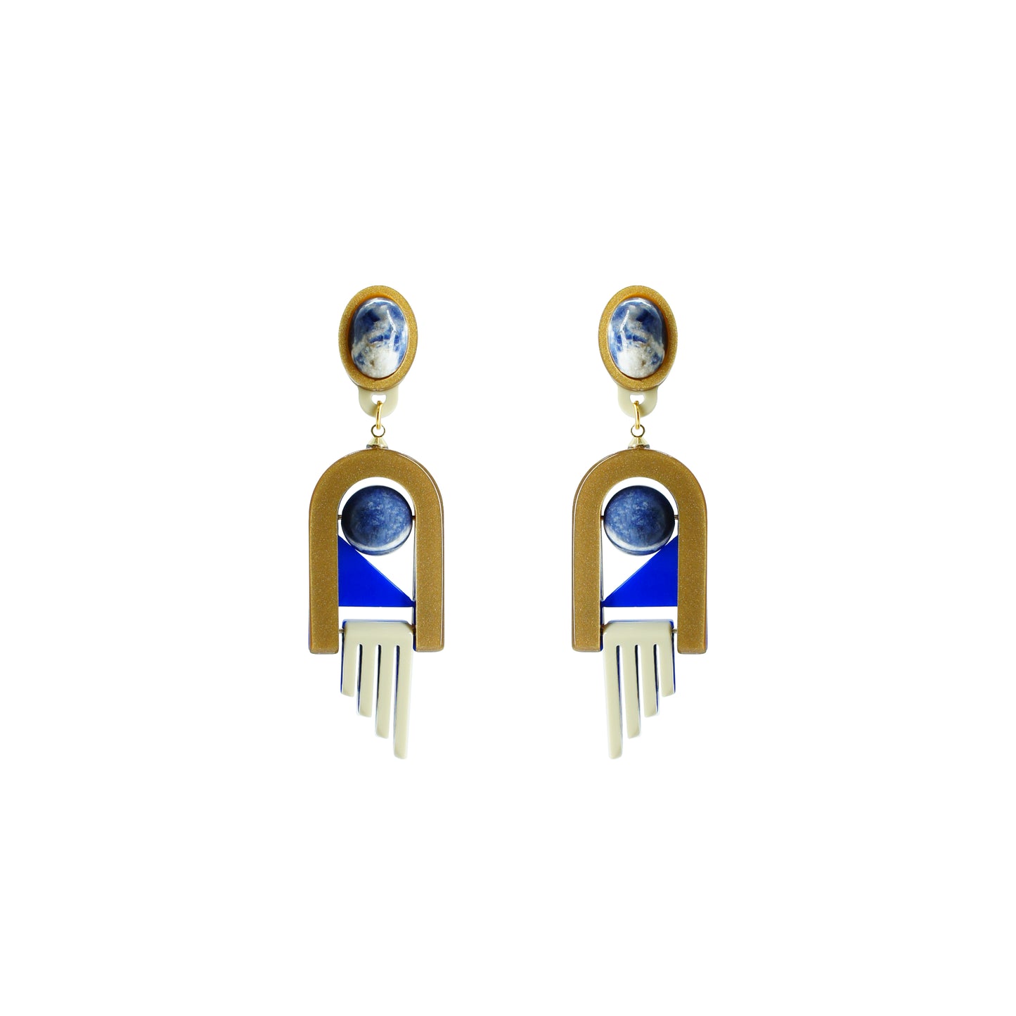 Memphis Blue Earrings Acrylic