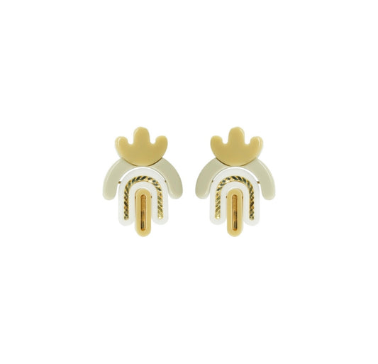 Bromelia Flower Earrings Acrylic