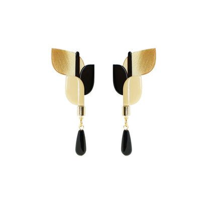 Anthurium Khaki Earrings Acrylic