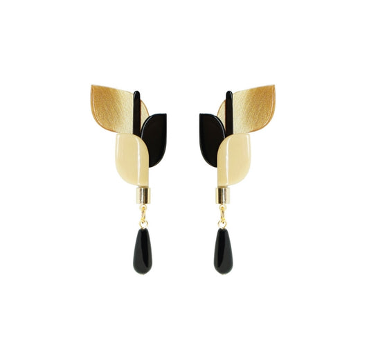 Anthurium Khaki Earrings Acrylic