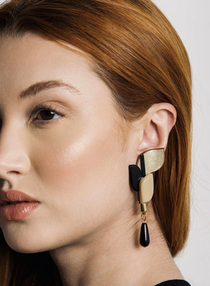 Anthurium Khaki Earrings Acrylic