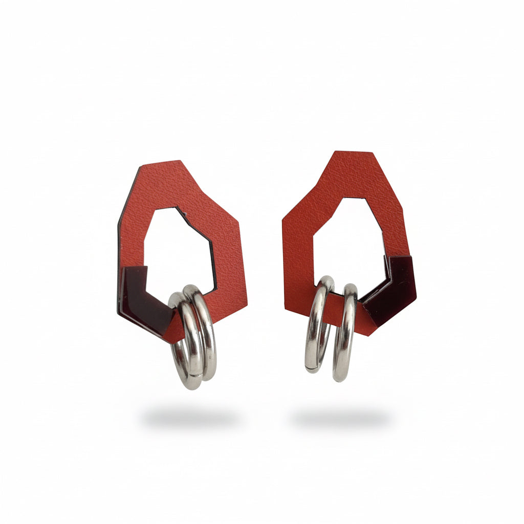 Brick Hoops Earrings - Neena Jewellery 