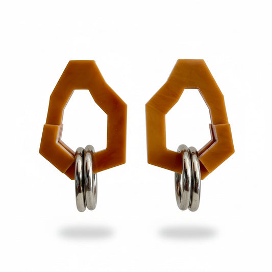 Brick Hoops Earrings - Neena Jewellery 