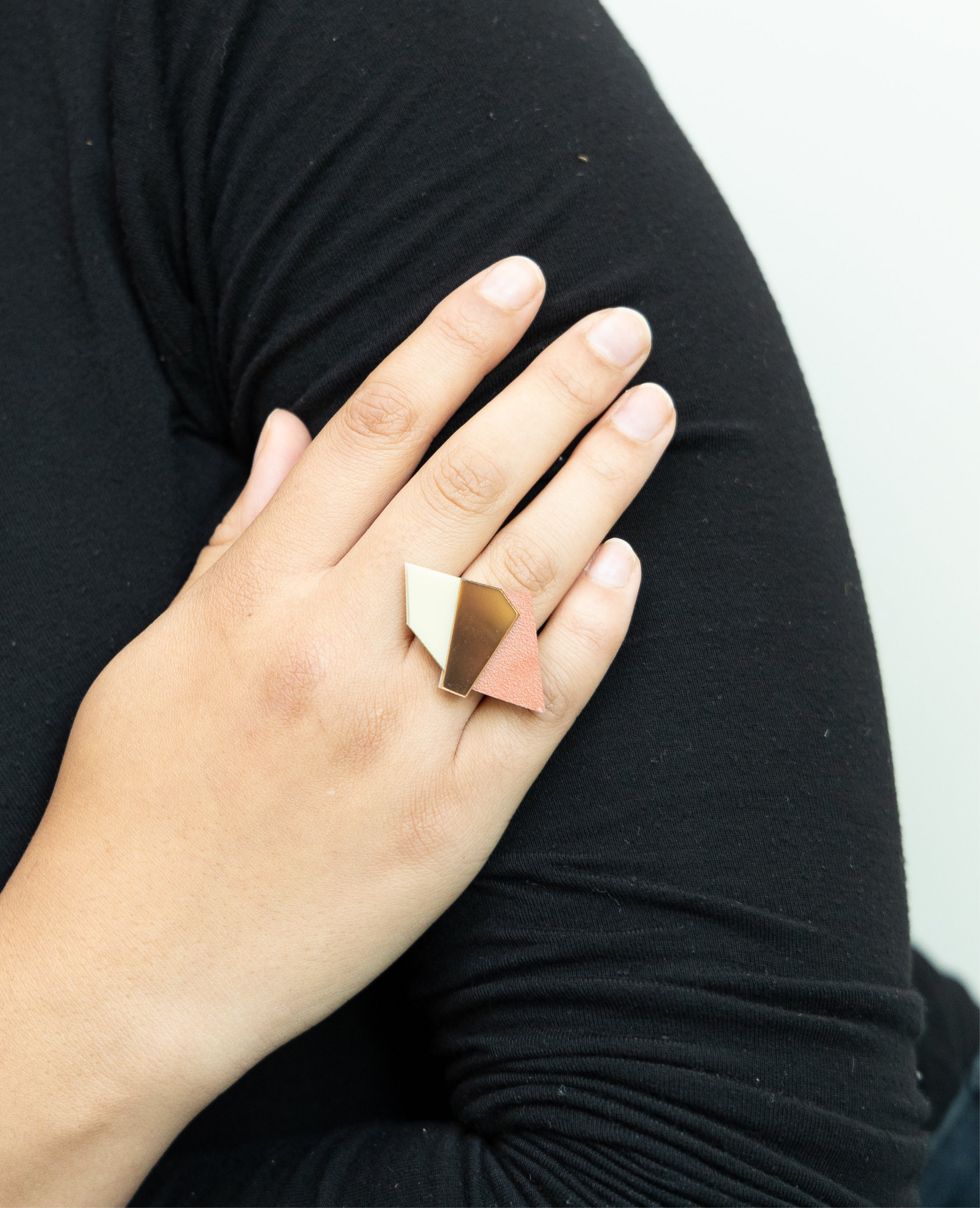Lattice Ring  Terracota - Neena Jewellery 