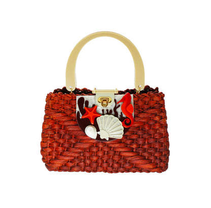 Handbag  Straw Deep Sea