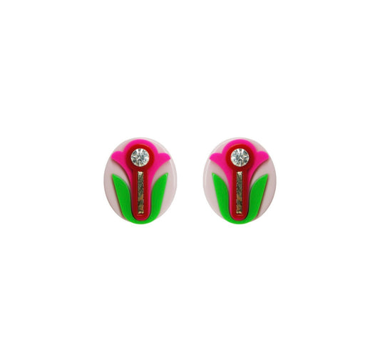 Camafeu Flower  - PinkEarrings