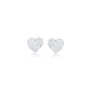 Love Stud Earrings - Silver - Neena Jewellery 