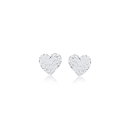 Love Stud Earrings - Silver - Neena Jewellery 
