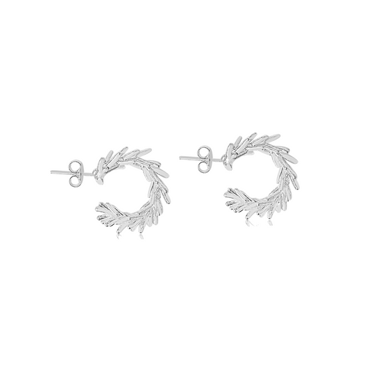 Lemon Goldcrest  Mini Hoops - Silver - Neena Jewellery 