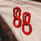 Red Groove  Earrings - Neena Jewellery 