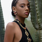 Four Moons Burgundy Earrings - Neena Jewellery 