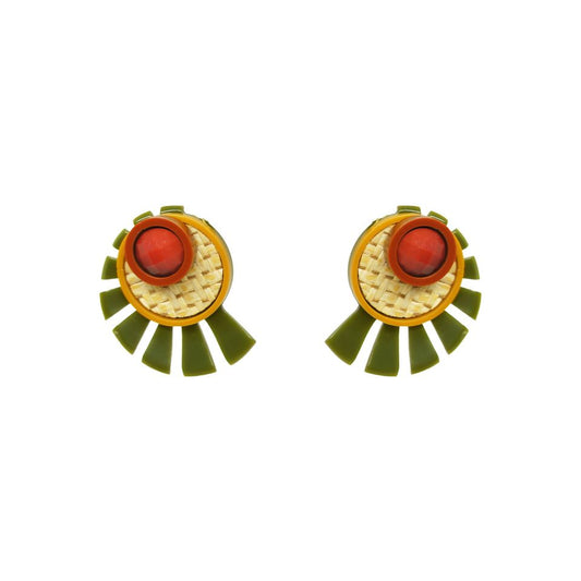 Luz do Sol Earrings Kahki - Neena Jewellery 