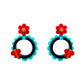 Sunflower Red Earrings - Neena Jewellery 