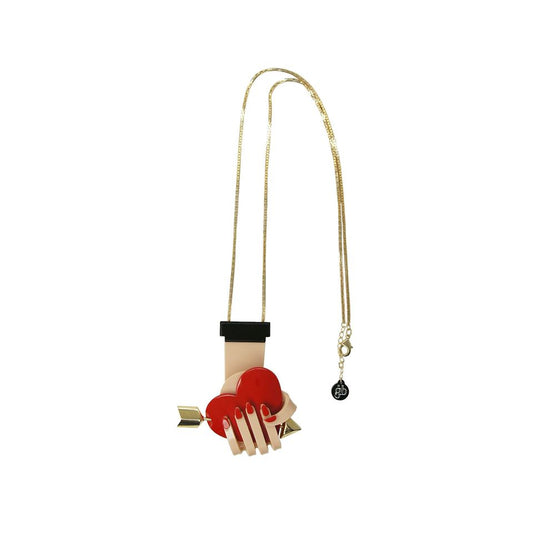 Cupid Heart & Hand Necklace - Neena Jewellery 