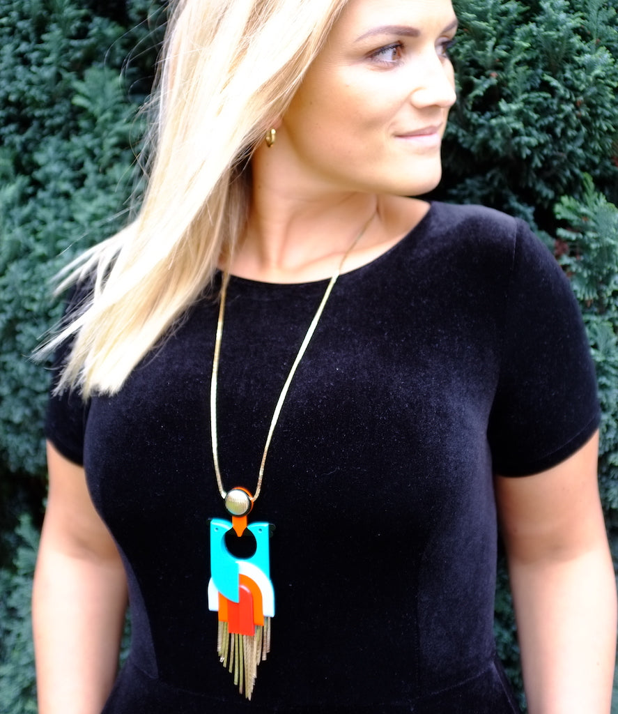 Quetzal Turquoise Necklace - Neena Jewellery 