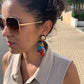 Quetzal Turquoise Earrings - Neena Jewellery 