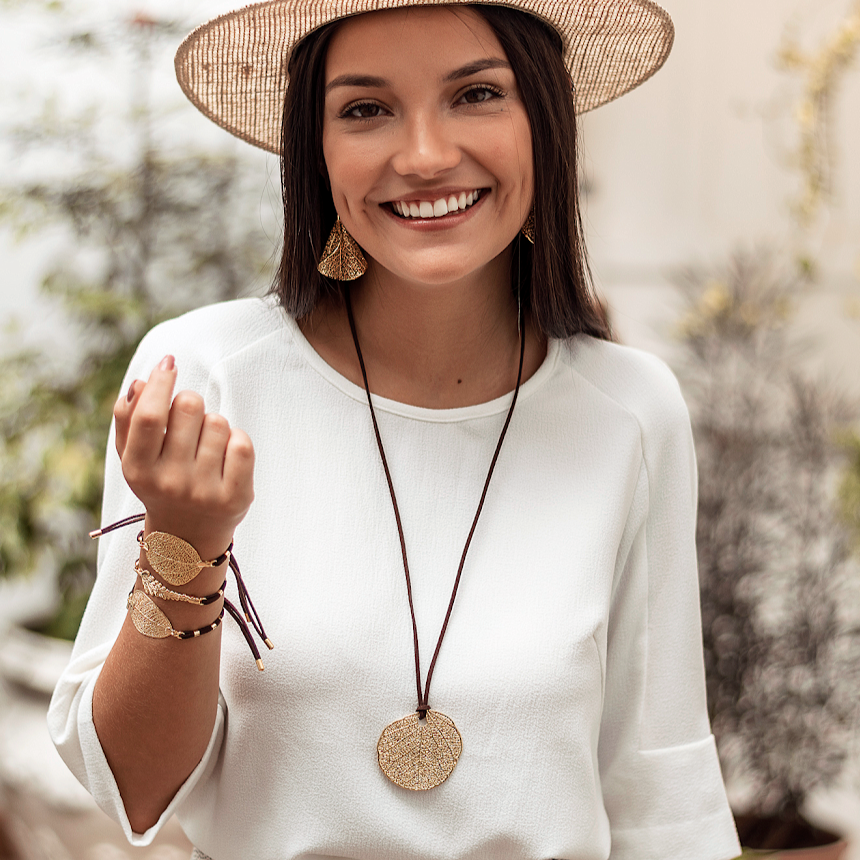 Cerrado Leaf Necklace - Neena Jewellery 