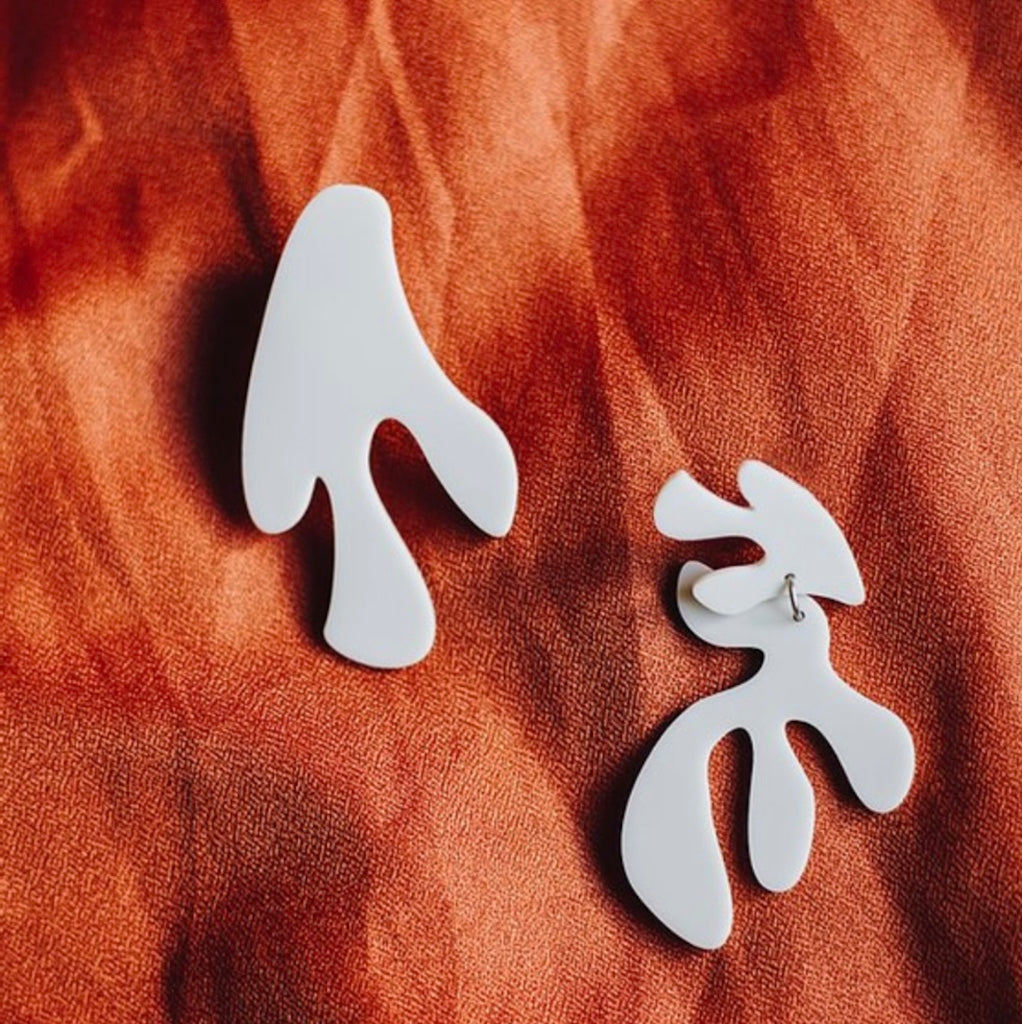 Oasis White Earrings - Neena Jewellery 