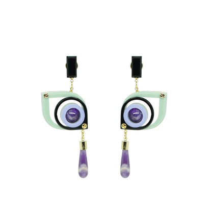 Ajna Acrylic Earrings - Mystic - Neena Jewellery 