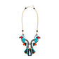 Handmade Acrylic Necklace Birds Turquoise - Neena Jewellery 