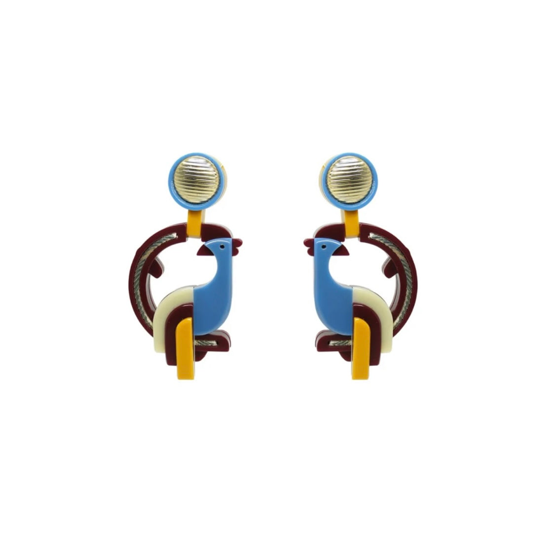 Quetzal Hortensia Earrings - Neena Jewellery 