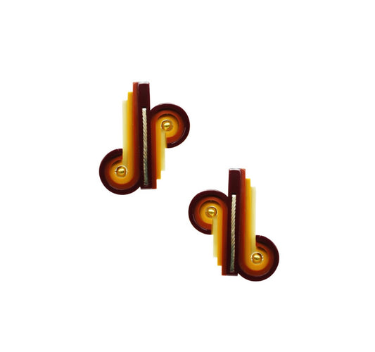 Cinnamon image Handmade Acrylic Earring Op Knot - Neena Jewellery 