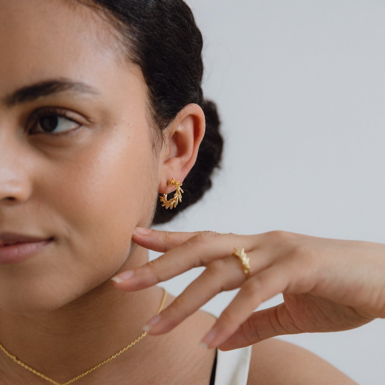 Lemon Goldcrest  Mini Hoops - Neena Jewellery 