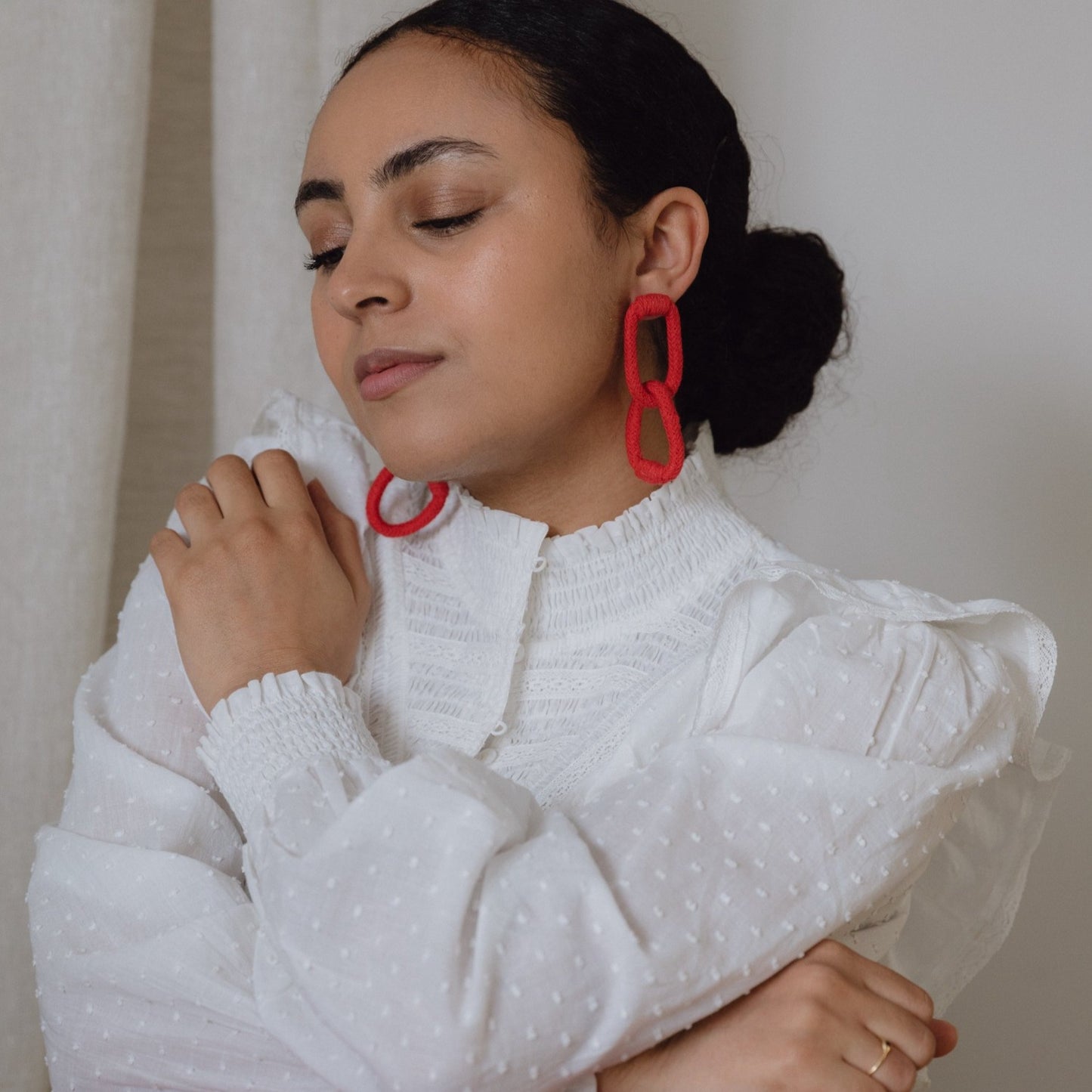 Red Groove  Earrings - Neena Jewellery 