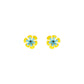 Branch Daisies Earrings Yellow - Neena Jewellery 