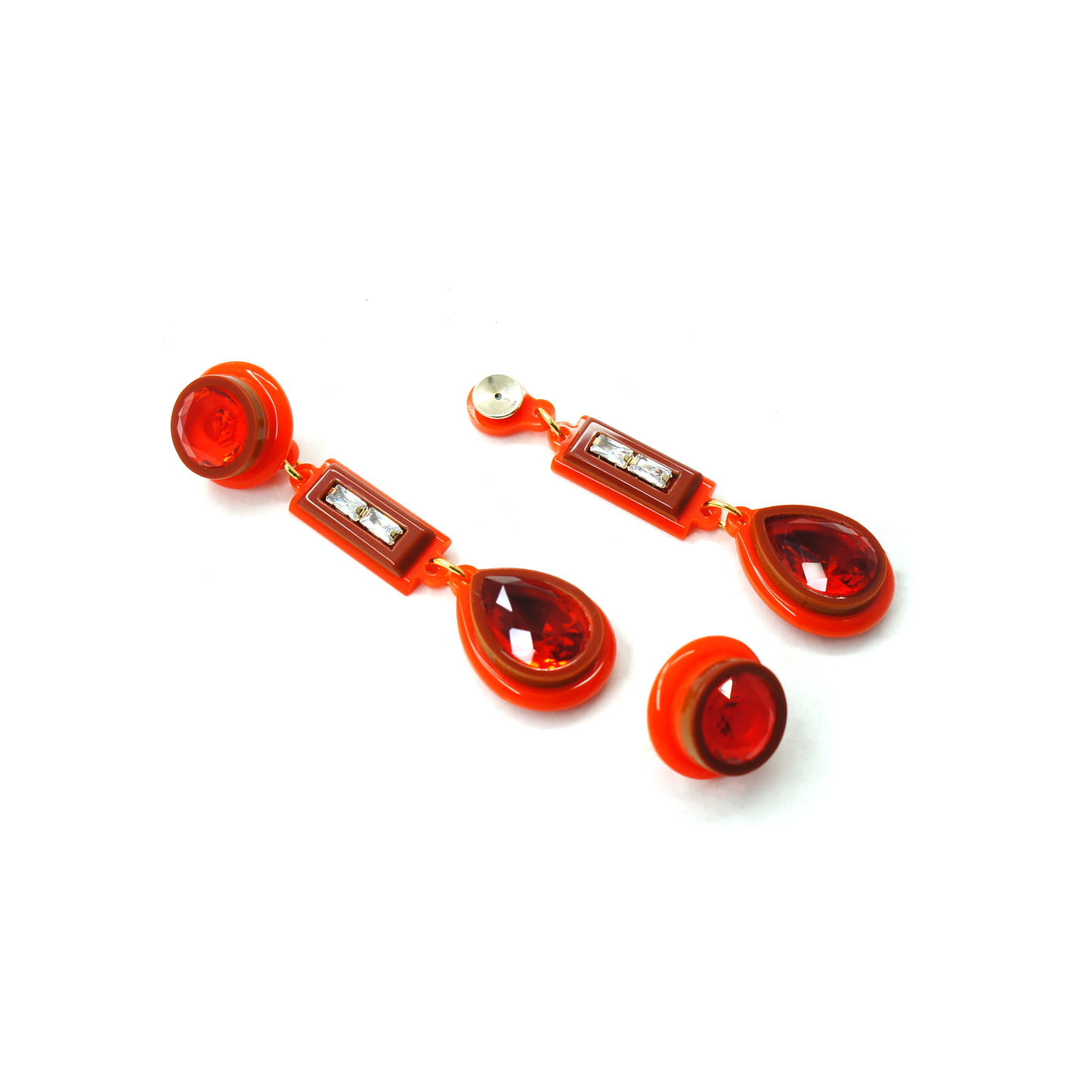 3-1 Kit Stone Hoops And Pendant Earrings
