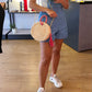 Babi Straw Bag Round - Pink - Neena Jewellery 